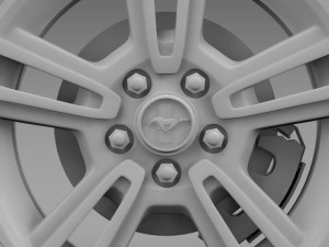 ford mustang 2013 wheel 3D 模型