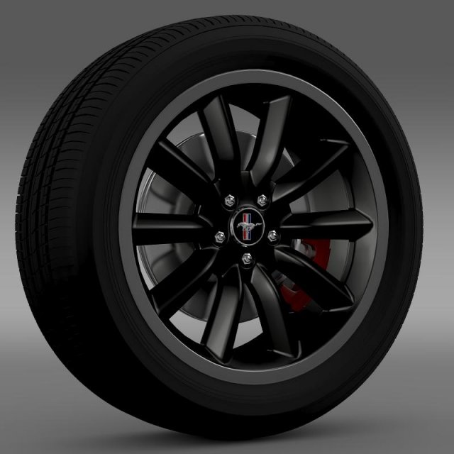 ford mustang boss 302 2012 wheel Modello 3D .c4d .max .obj .3ds .fbx .stl .blend 