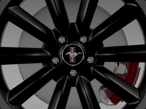 roda ford mustang chefe 302 2012 Modelo 3D