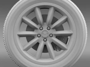 roda ford mustang chefe 302 2012 Modelo 3D