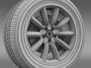 roda ford mustang chefe 302 2012 Modelo 3D