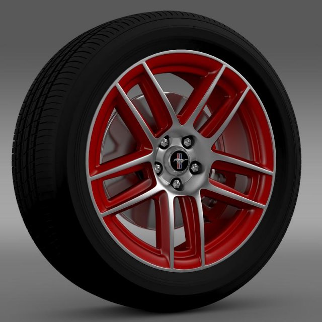 ford mustang boss 302 laguna seca 2012 wheel 3D Model .c4d .max .obj .3ds .fbx .stl .blend 