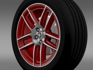 ford mustang boss 302 laguna seca 2012 wheel 3D Model