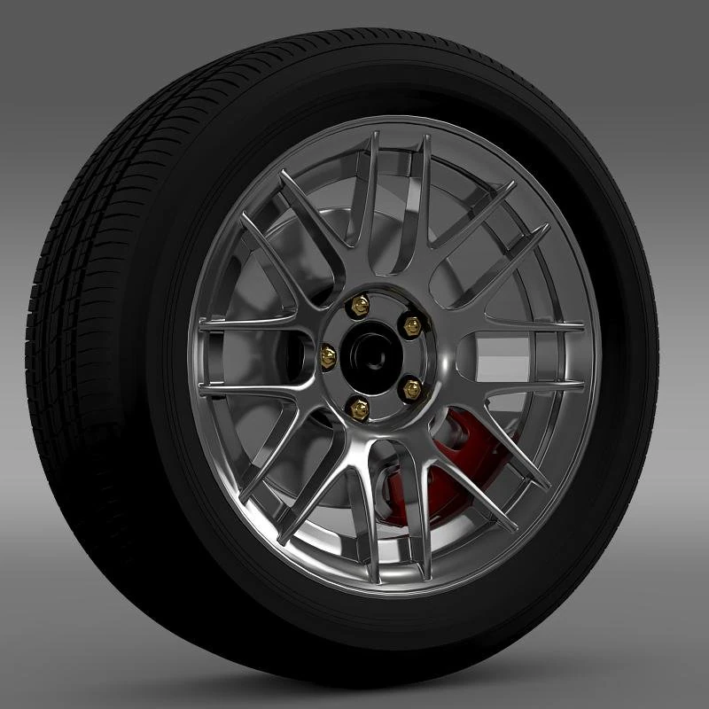 ford mustang boss 302r 2011 wheel 3D Model .c4d .max .obj .3ds .fbx .stl .blend 