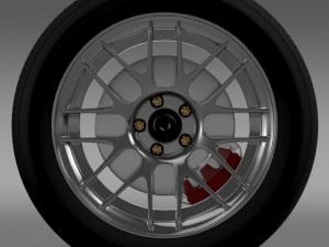 ford mustang boss 302r 2011 wheel 3D 모델