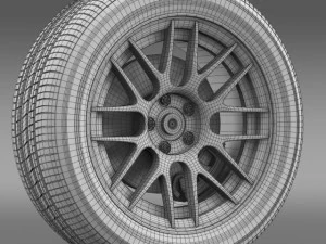 ford mustang boss 302r 2011 wheel 3D Model