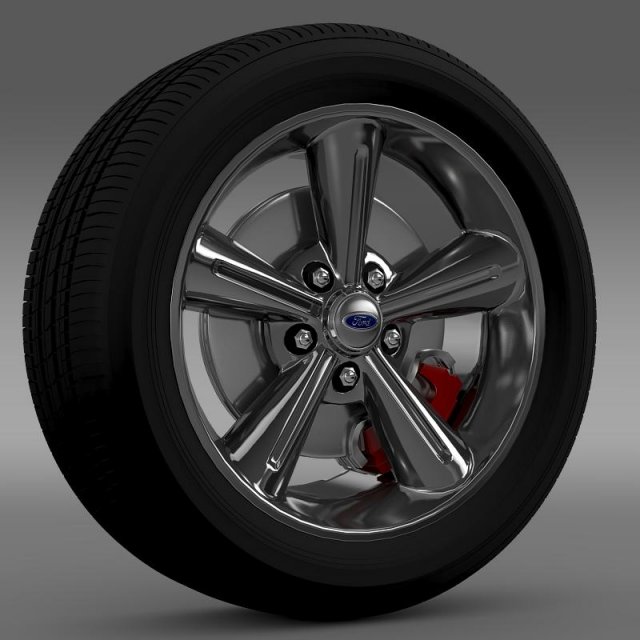 ford mustang convertible 2010 wheel Modèle 3D .c4d .max .obj .3ds .fbx .stl .blend 