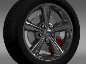 ford mustang convertible 2010 wheel 3D Model