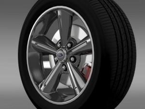 ford mustang convertible 2010 wheel Modèle 3D