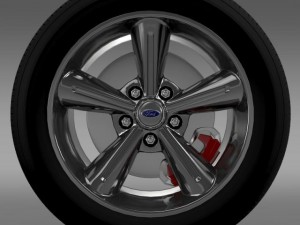 ford mustang convertible 2010 wheel Modèle 3D