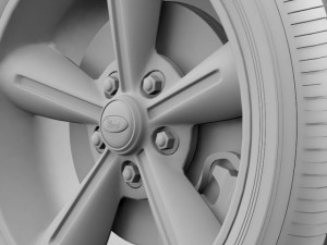 ford mustang convertible 2010 wheel Modèle 3D