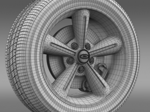 ford mustang convertible 2010 wheel Modèle 3D
