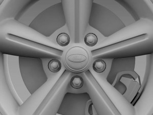 ford mustang convertible 2010 wheel Modèle 3D