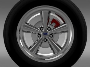 ford mustang gt 2006 wheel 3D Model