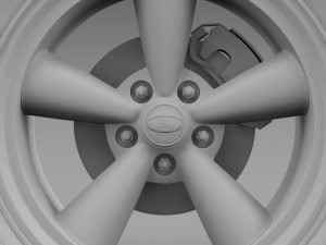 ford mustang gt 2006 wheel 3D Model