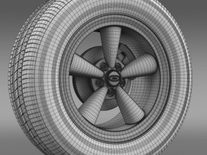 ford mustang gt 2006 wheel 3D Model