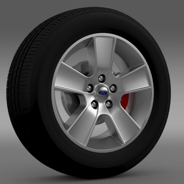 ford mustang gt convertible 2005 wheel 3D Model .c4d .max .obj .3ds .fbx .stl .blend 