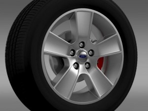 ford mustang gt convertible 2005 wheel 3D Model
