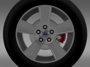 ford mustang gt convertible 2005 wheel 3D Model