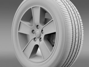 ford mustang gt convertible 2005 wheel 3D Model