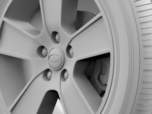 ford mustang gt convertible 2005 wheel 3D Model