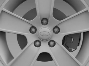ford mustang gt convertible 2005 wheel 3D Model