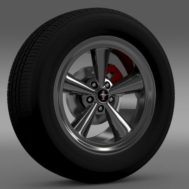 ford mustang gt cs 2007 wheel Model 3D .c4d .max .obj .3ds .fbx .stl .blend 