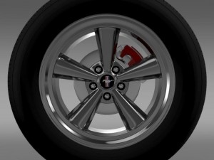 ford mustang gt cs 2007 wheel Model 3D