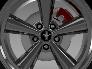 ford mustang gt cs 2007 wheel Model 3D