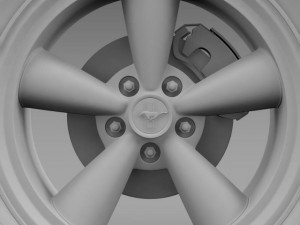 ford mustang gt cs 2007 wheel Model 3D