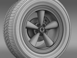 ford mustang gt cs 2007 wheel Model 3D