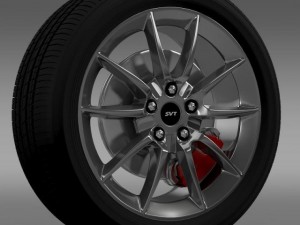ford mustang shelby gt500kr 2008 wheel 3D Модель