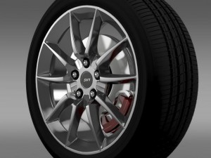 ford mustang shelby gt500kr 2008 wheel 3D Model