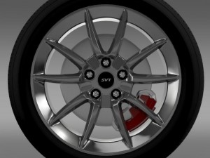 ford mustang shelby gt500kr 2008 wheel 3D Model