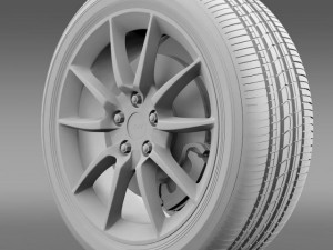 ford mustang shelby gt500kr 2008 wheel 3D Model