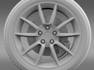 ford mustang shelby gt500kr 2008 wheel 3D Model