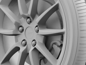 ford mustang shelby gt500kr 2008 wheel 3D Model