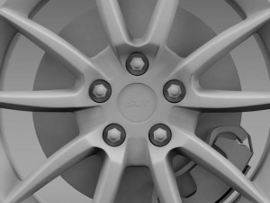 ford mustang shelby gt500kr 2008 wheel 3D Model