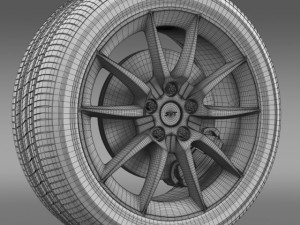 ford mustang shelby gt500kr 2008 wheel 3D Model