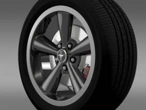 fordmustang bullit 2008 wheel Modèle 3D