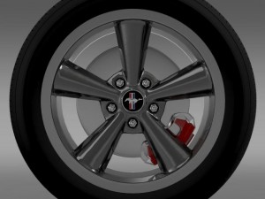 fordmustang bullit 2008 wheel Modèle 3D