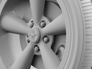 fordmustang bullit 2008 wheel Modèle 3D