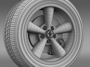 fordmustang bullit 2008 wheel Modèle 3D