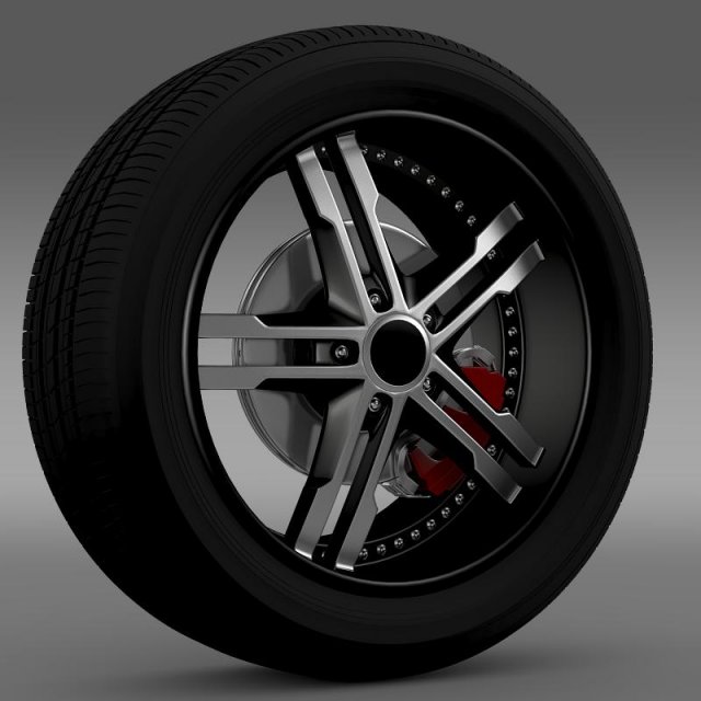 fordmustang dub edition 2011 wheel 3D-Modell .c4d .max .obj .3ds .fbx .stl .blend 
