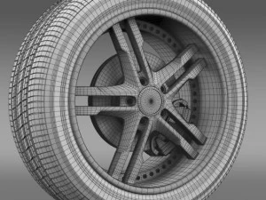 fordmustang dub edition 2011 wheel 3D Model