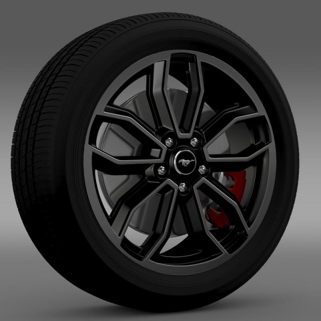 fordmustang gt 2013 wheel 3D-Modell .c4d .max .obj .3ds .fbx .stl .blend 