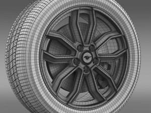 fordmustang gt 2013 wheel 3D-Modell