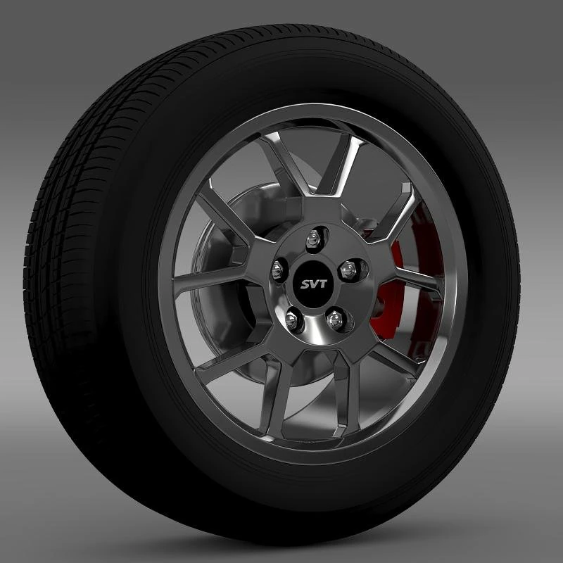 fordmustang gt500 shelby 2007 wheel 3D Model .c4d .max .obj .3ds .fbx .stl .blend 