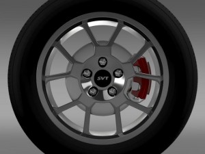 fordmustang gt500 shelby 2007 wheel Model 3D