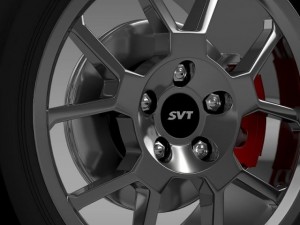 fordmustang gt500 shelby 2007 wheel Model 3D